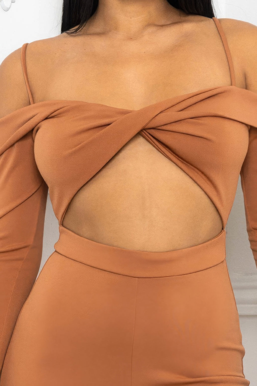 Open Shoulder Cutout Detail Jumpsuit-Product Type | Naughty Smile Fashion