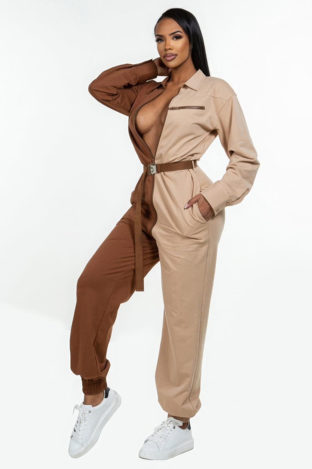 Long Sleeve Oversized Cozy Shirt Jumpsuit-Product Type | Naughty Smile Fashion