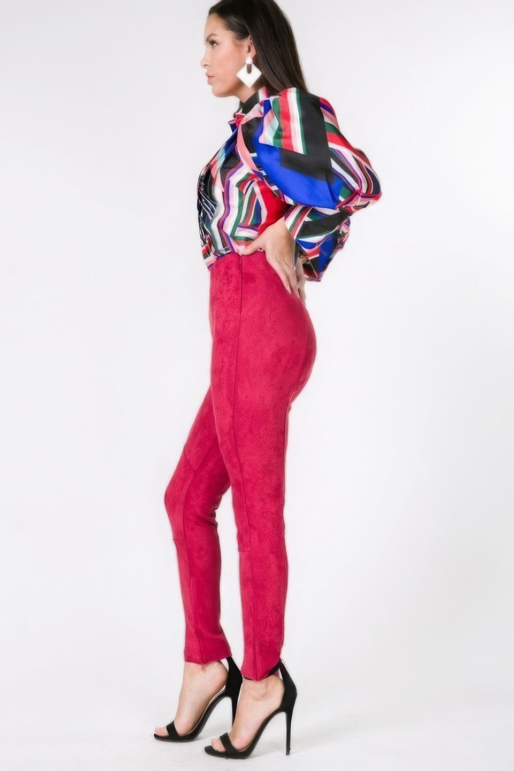 Faux Suede Skinny Pants-Product Type | Naughty Smile Fashion