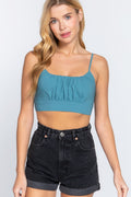 Back Ribbon Tie Cami Crop Top-Product Type | Naughty Smile Fashion