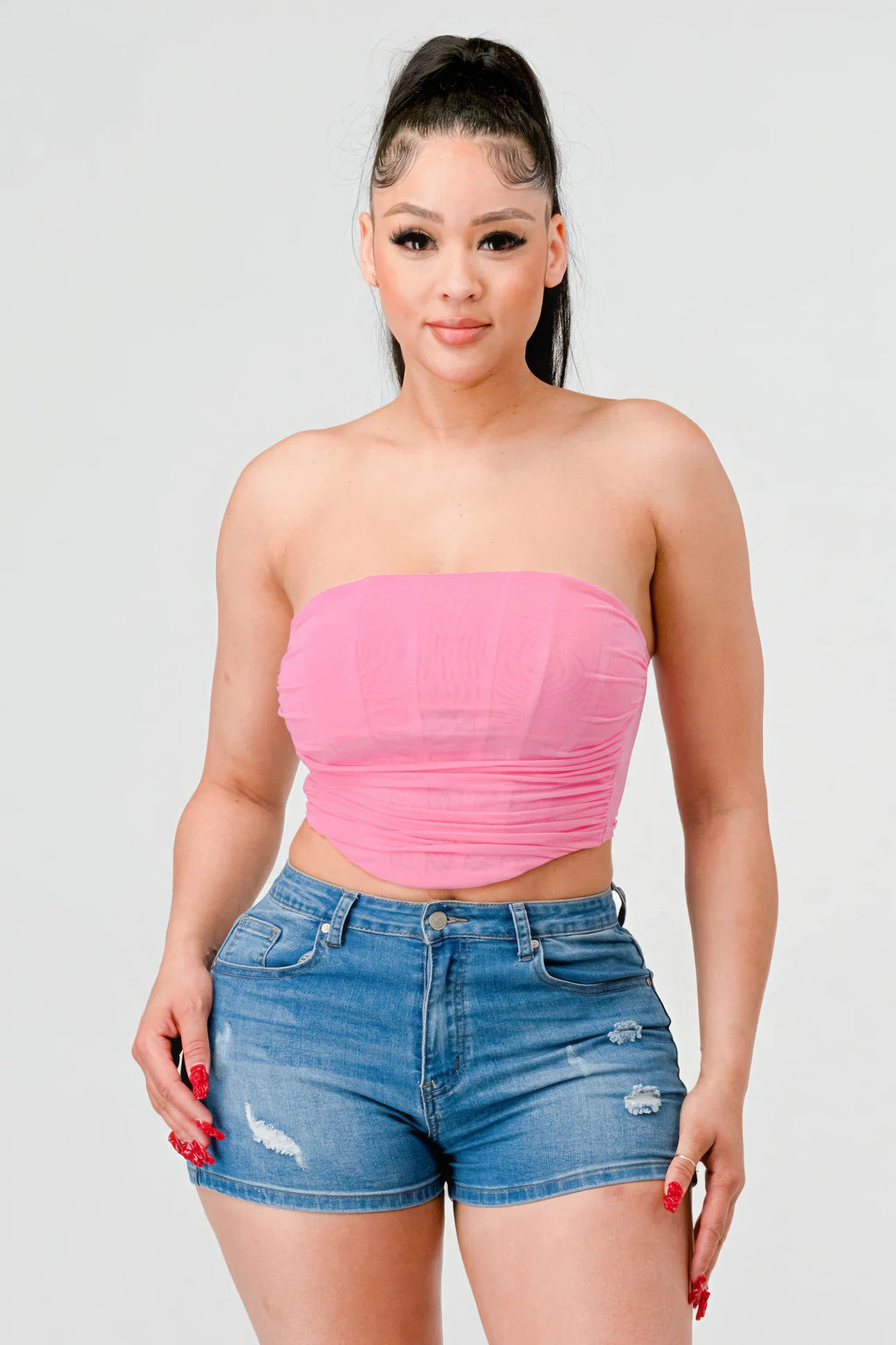 Luxe super stretch mesh layered corset bustier-Product Type | Naughty Smile Fashion