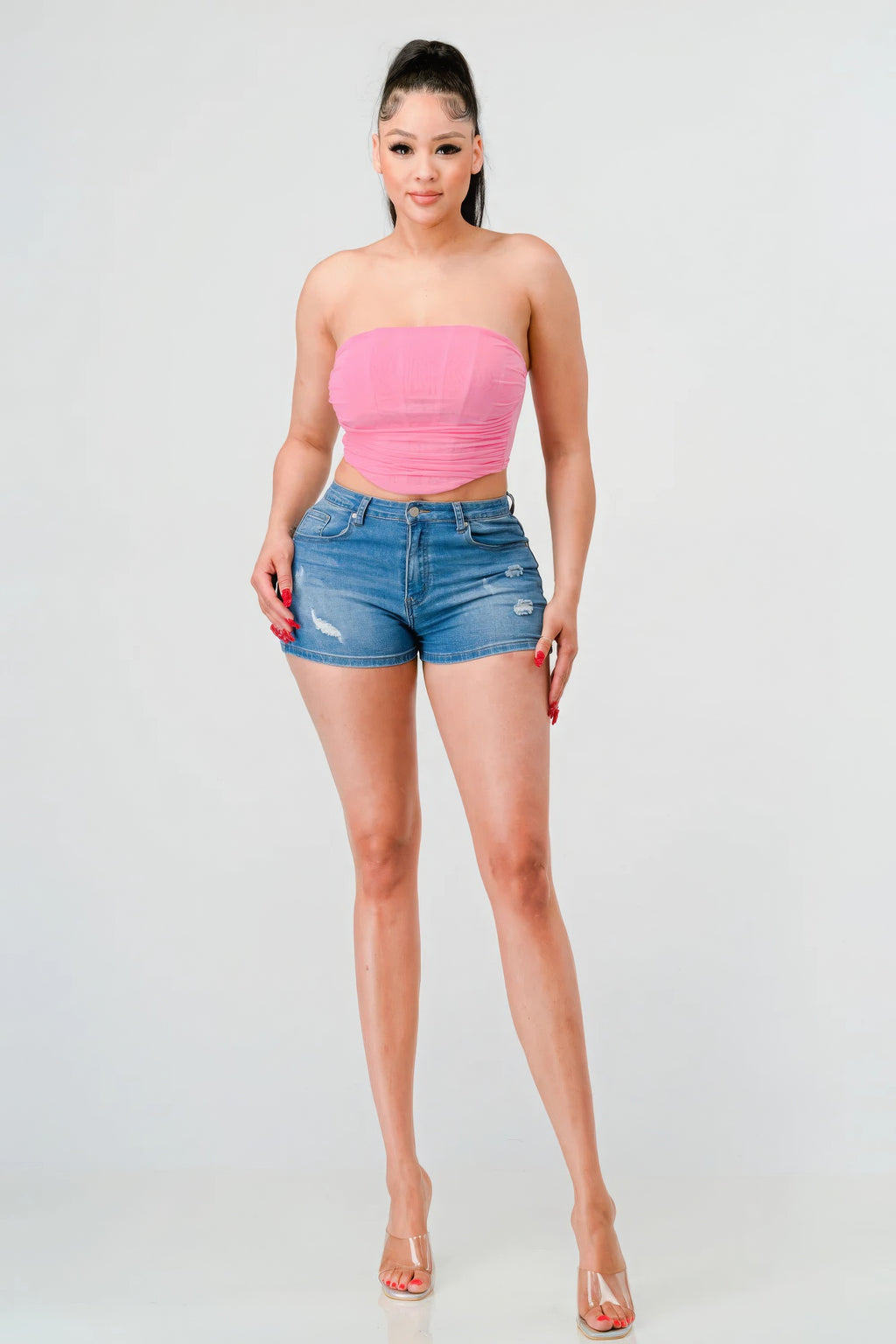 Luxe super stretch mesh layered corset bustier-Product Type | Naughty Smile Fashion