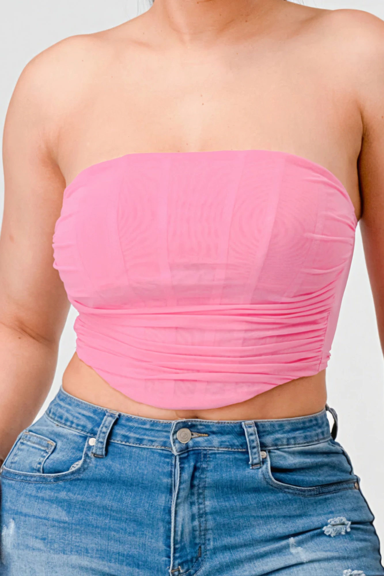 Luxe super stretch mesh layered corset bustier-Product Type | Naughty Smile Fashion