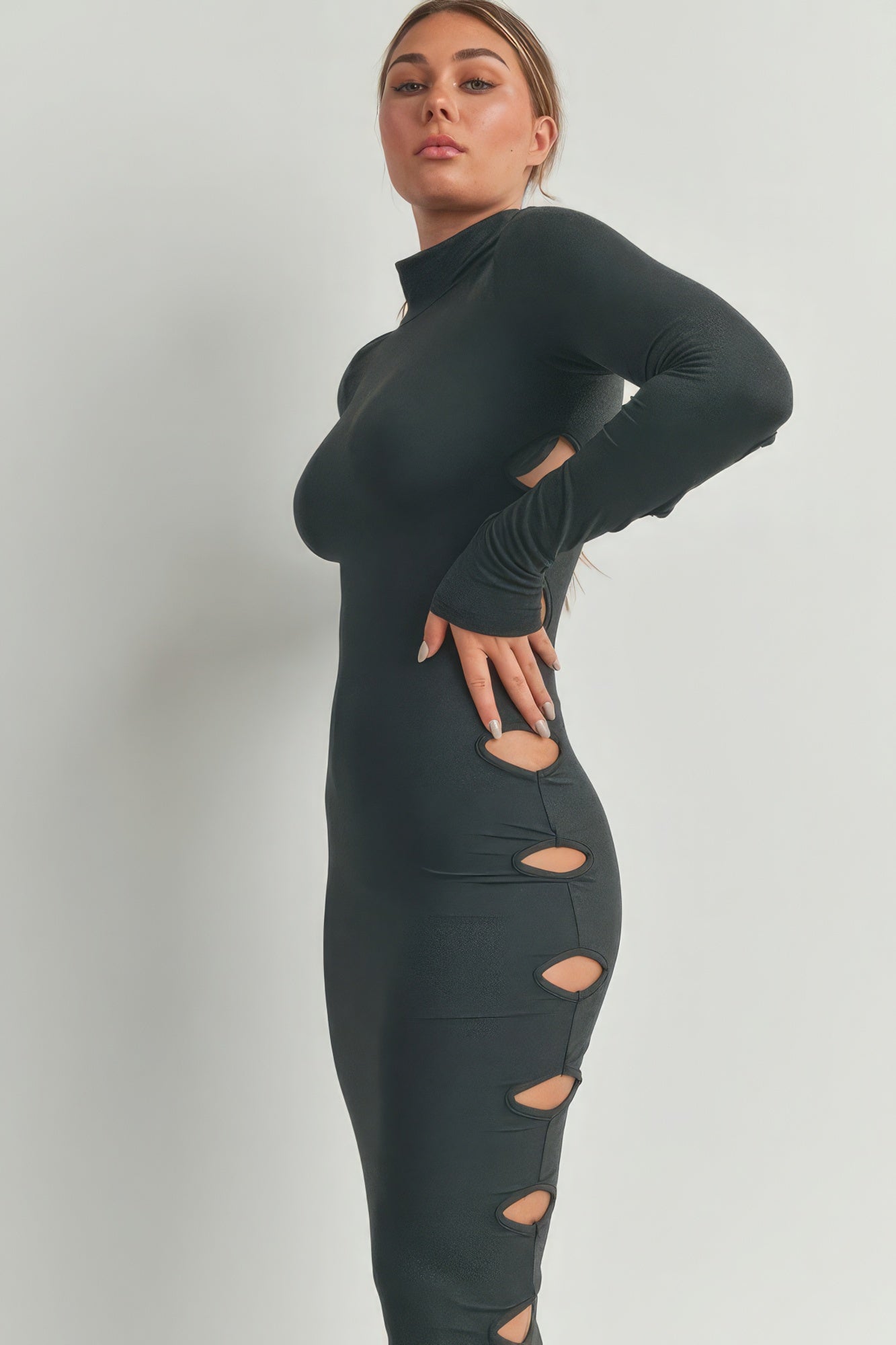 Cutout Detail Maxi Dress-Product Type | Naughty Smile Fashion