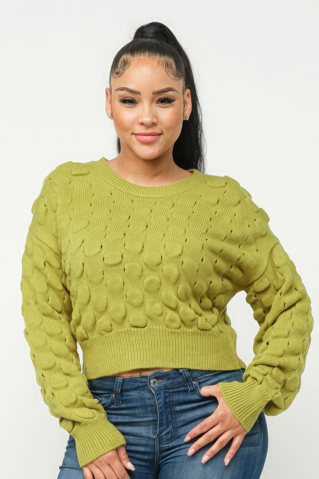 Checker Sweater Top-Product Type | Naughty Smile Fashion