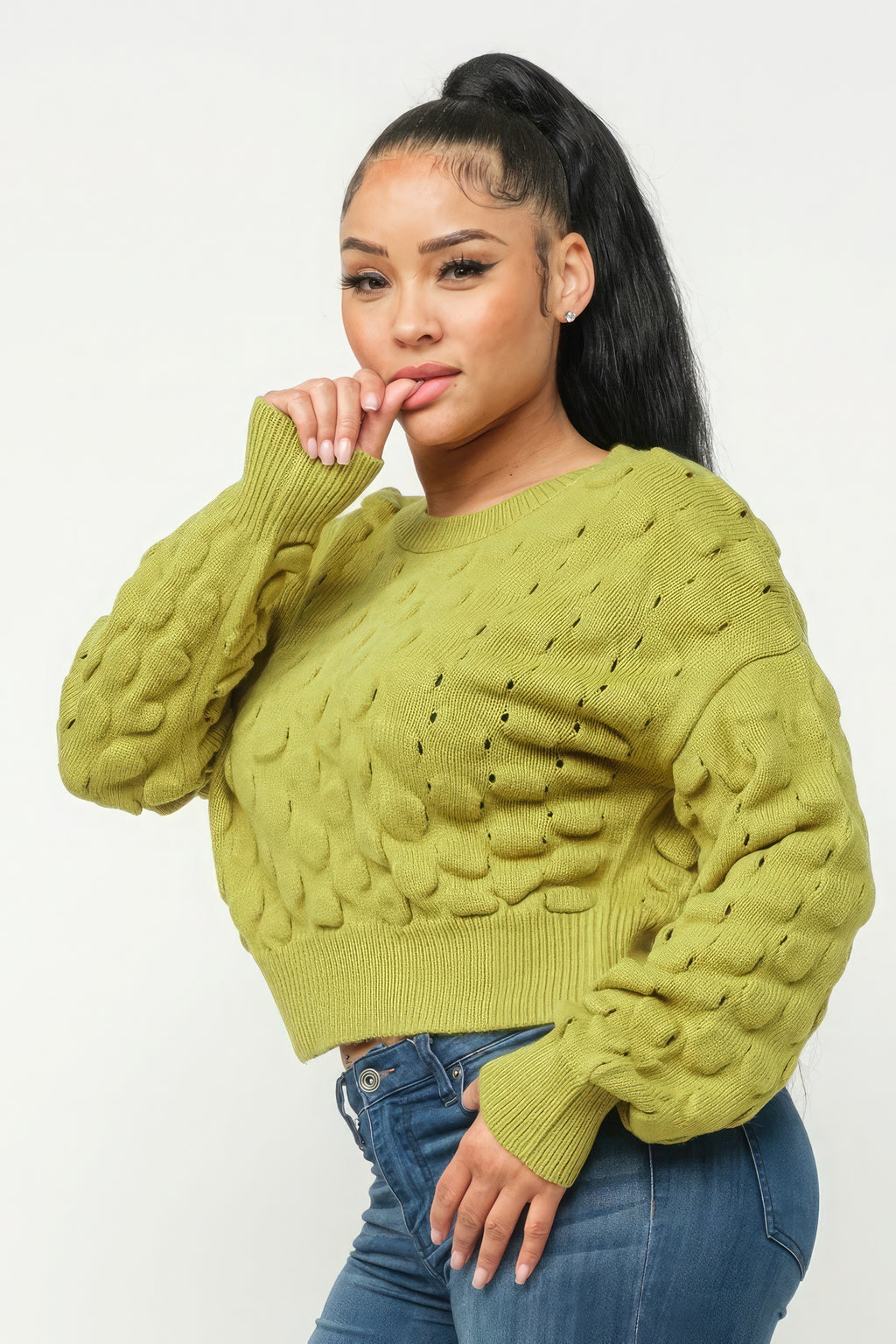 Checker Sweater Top-Product Type | Naughty Smile Fashion