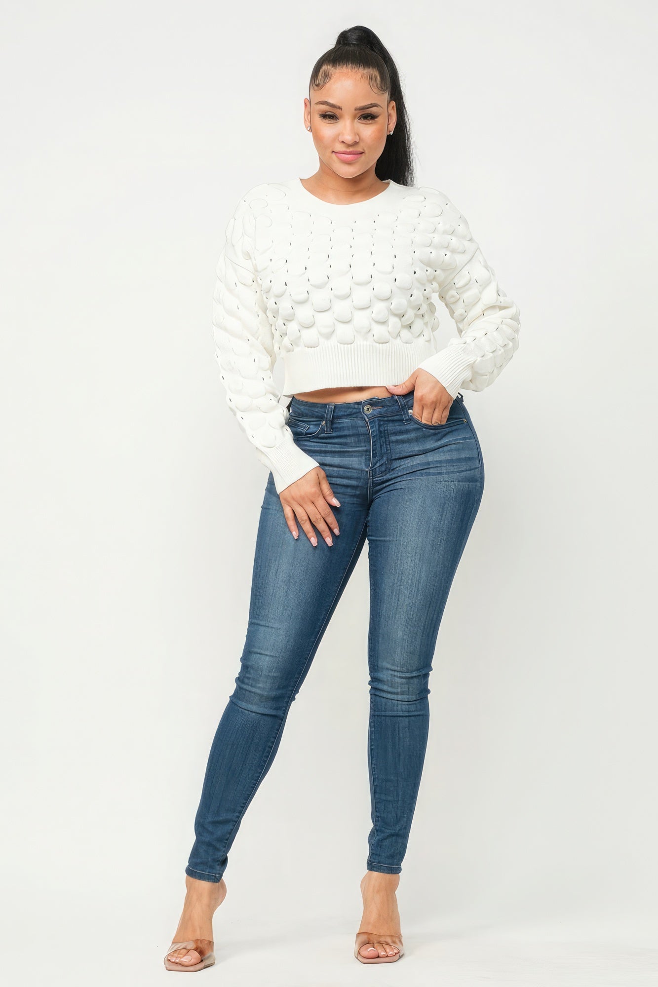 Checker Sweater Top-Product Type | Naughty Smile Fashion