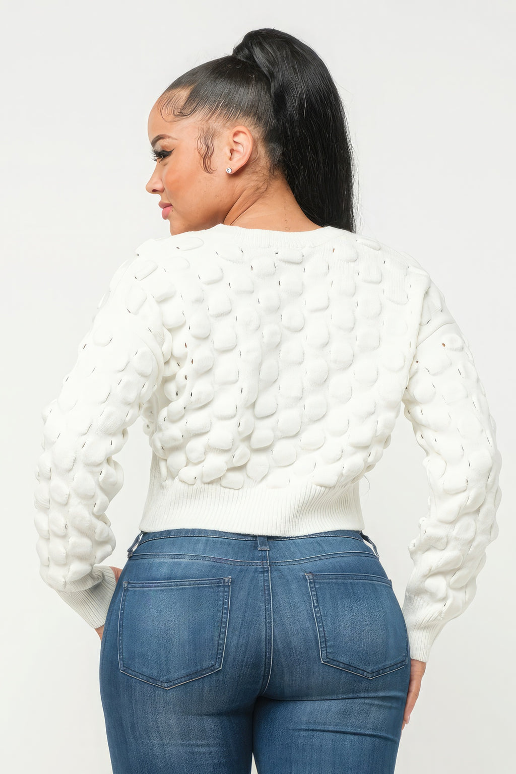 Checker Sweater Top-Product Type | Naughty Smile Fashion