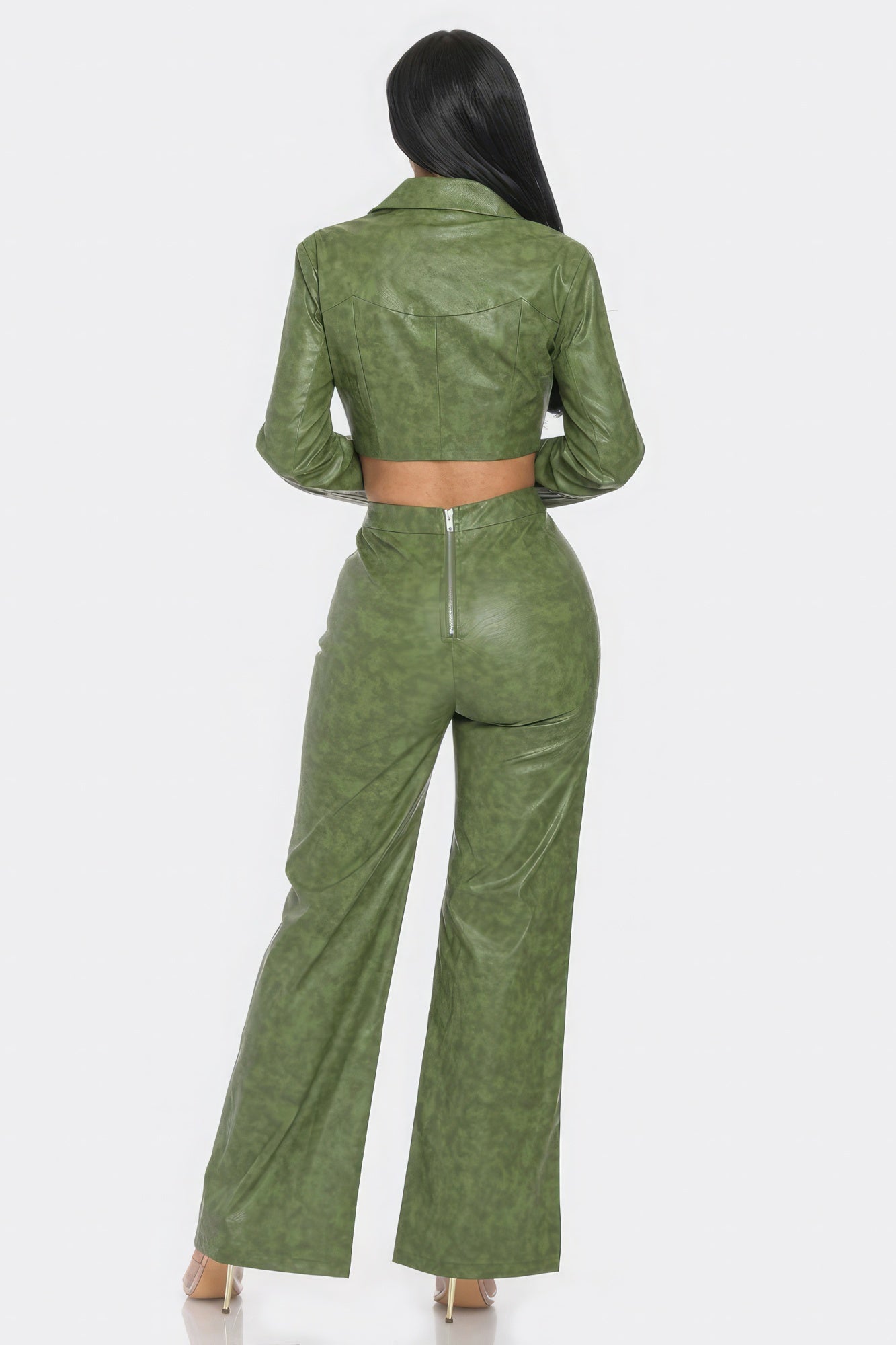 Faux Leather Set With Rhinestone Detail-Product Type | Naughty Smile Fashion