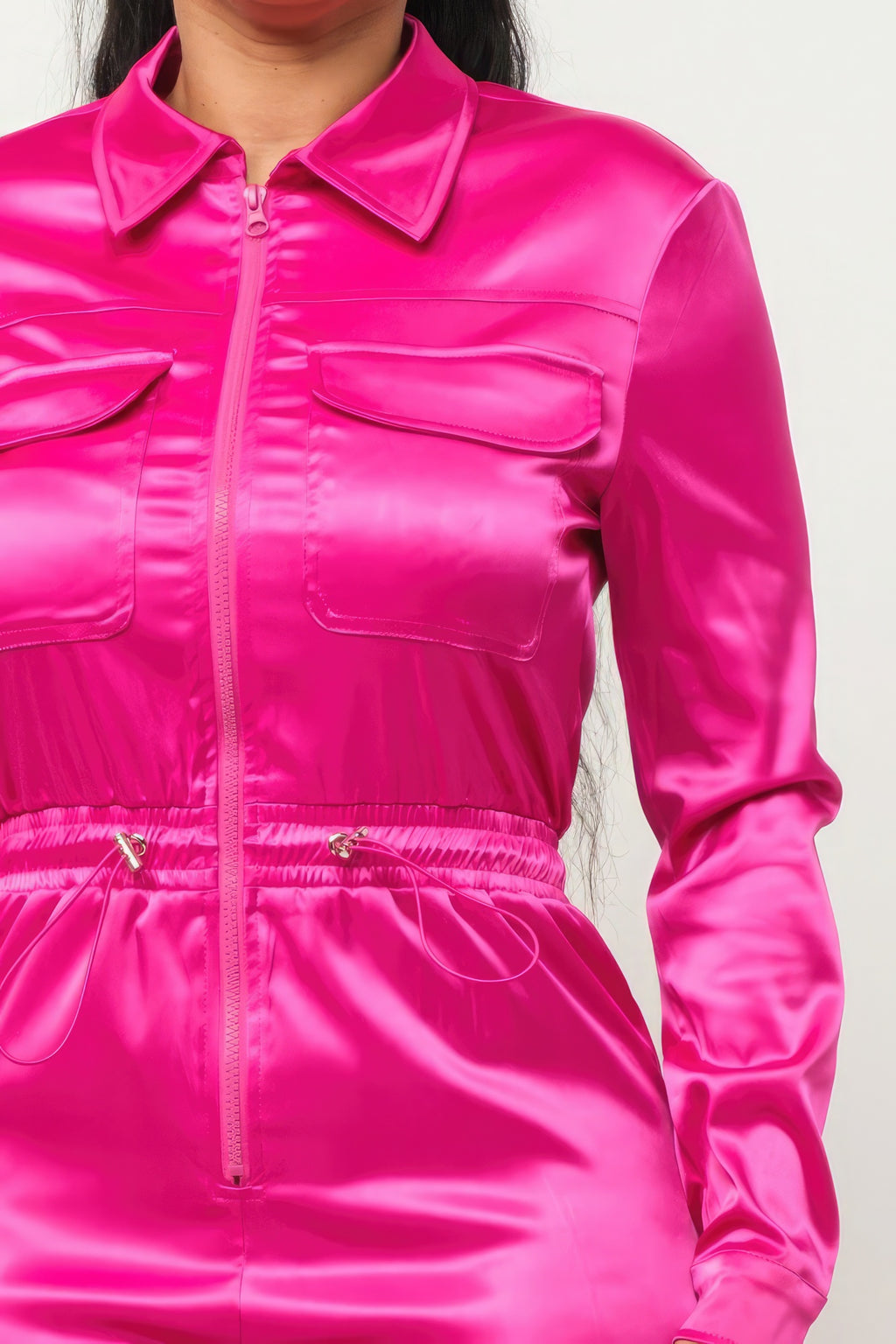 Front Zipper Pockets Top And Pants Jumpsuit-Product Type | Naughty Smile Fashion