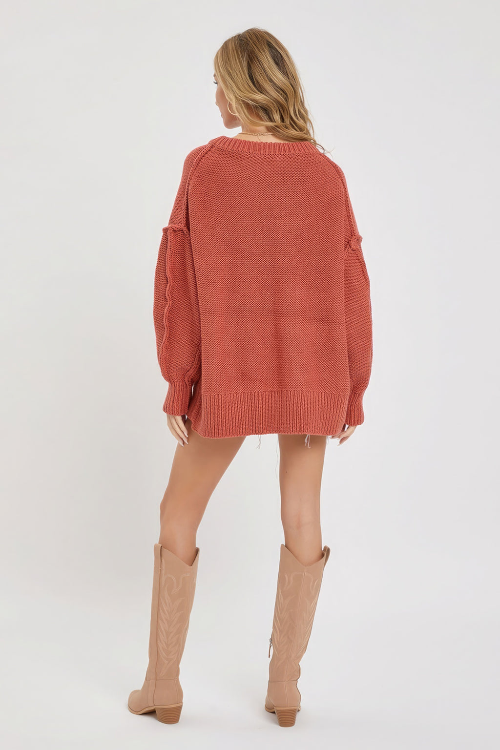V Neck Oversized Sweater-Product Type | Naughty Smile Fashion