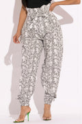 Snake Skin Printed Paper Bag Style Cargo Pants-Product Type | Naughty Smile Fashion