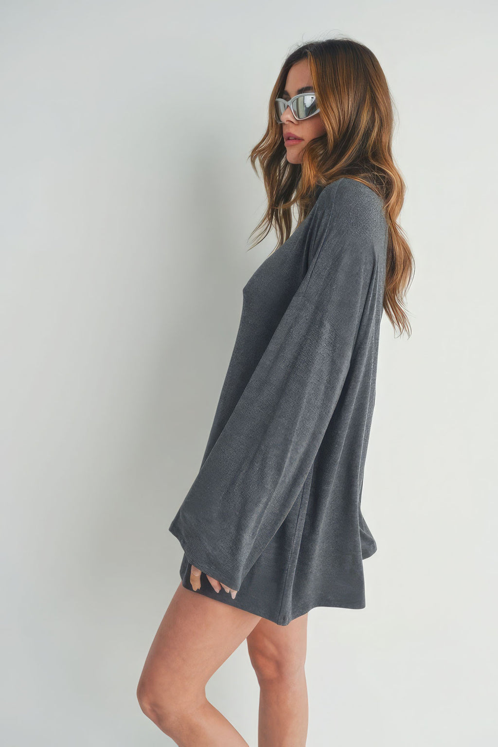 Bell Sleeve Turtle Neck Dress-Product Type | Naughty Smile Fashion
