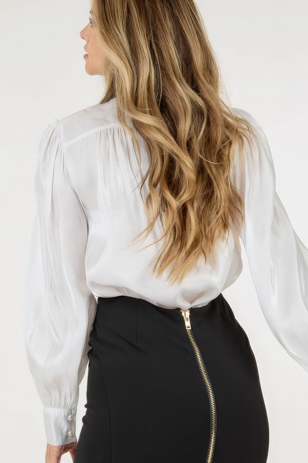 Insert Lace Trim Long Sleeve Blouse-Product Type | Naughty Smile Fashion