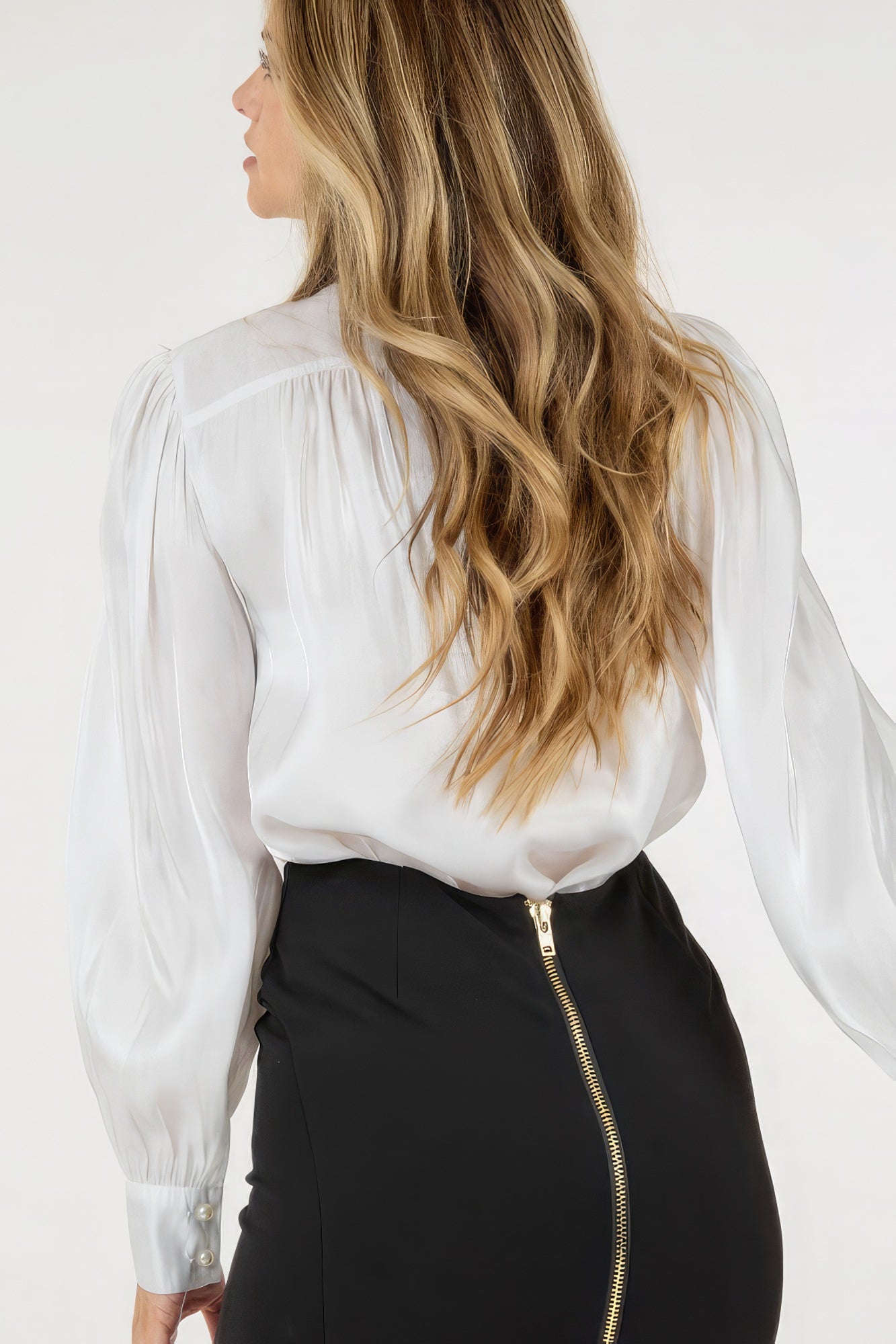 Insert Lace Trim Long Sleeve Blouse-Product Type | Naughty Smile Fashion