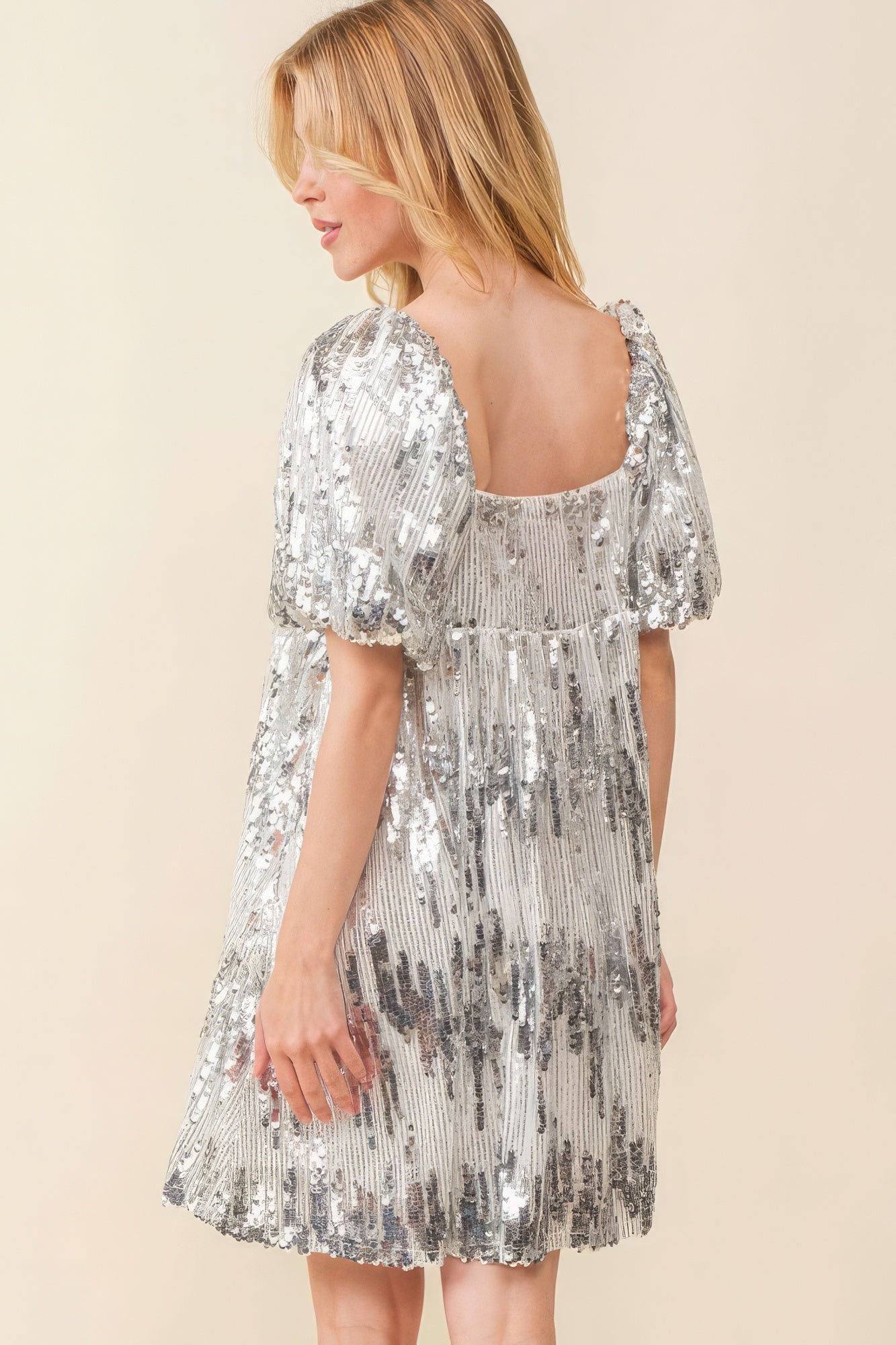 Sequin Babydoll Mini Dress-Product Type | Naughty Smile Fashion