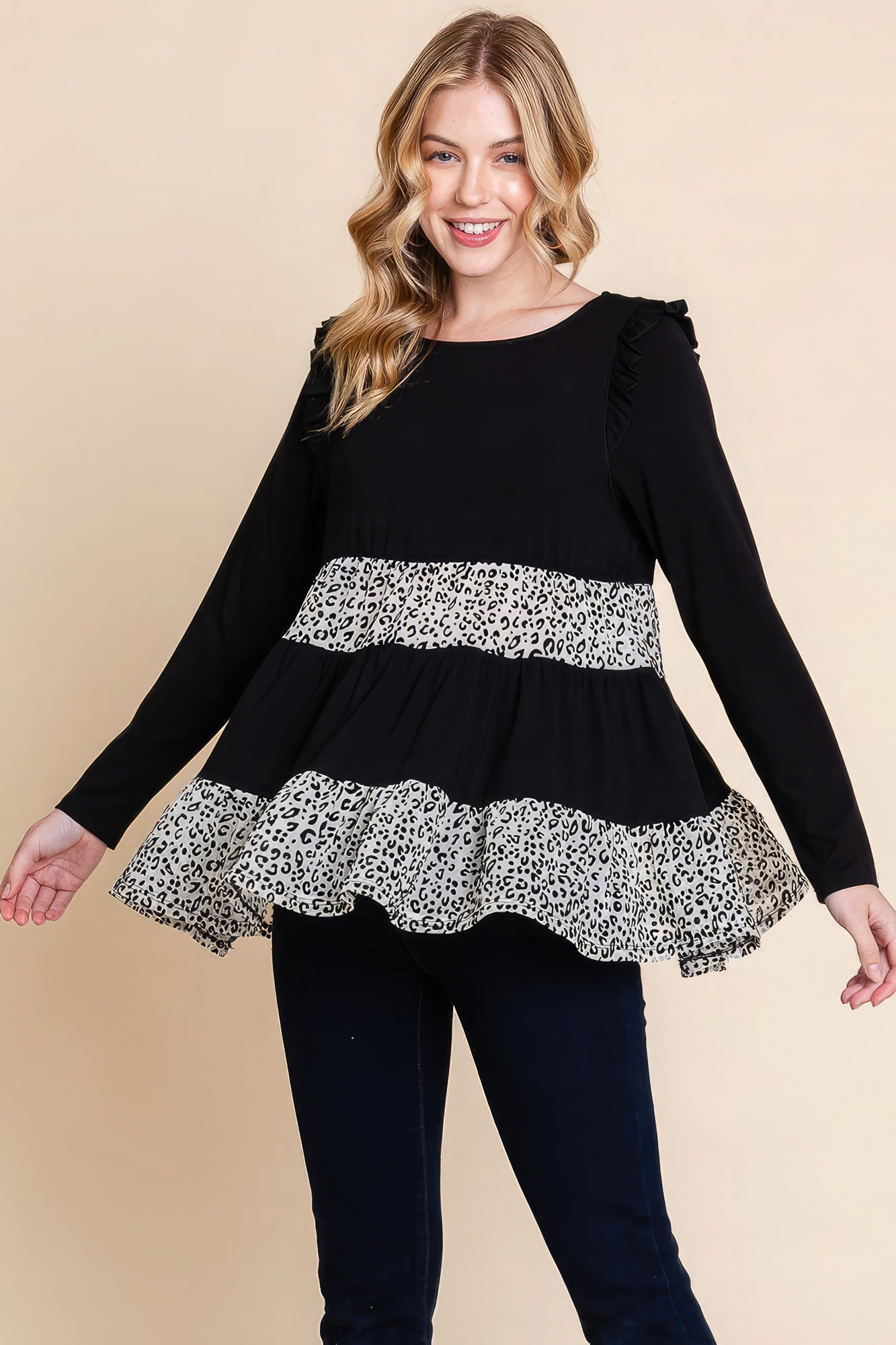 Solid Tiered Fashion Top-Product Type | Naughty Smile Fashion