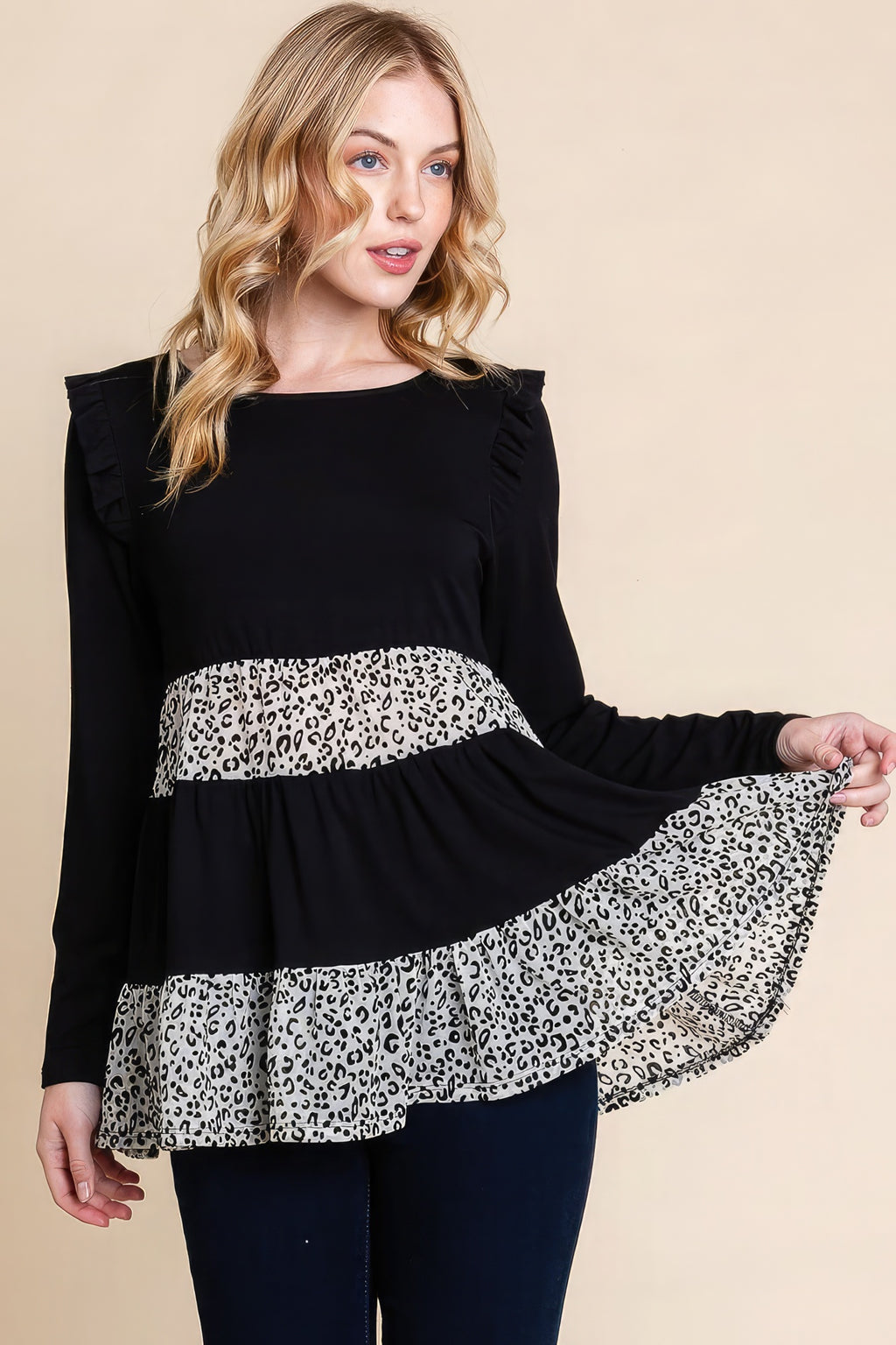 Solid Tiered Fashion Top-Product Type | Naughty Smile Fashion