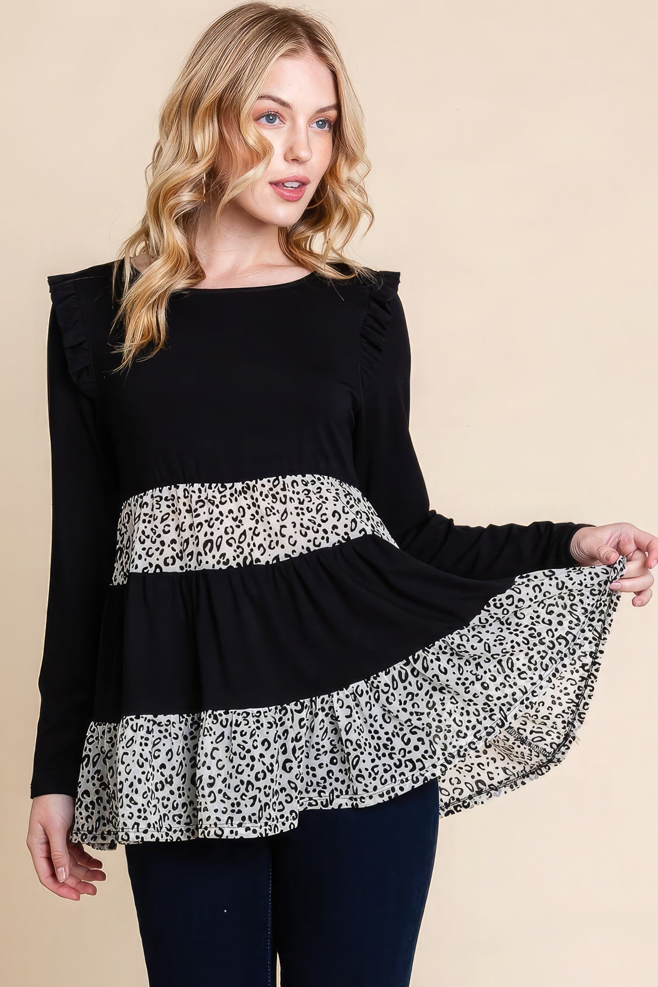 Solid Tiered Fashion Top-Product Type | Naughty Smile Fashion