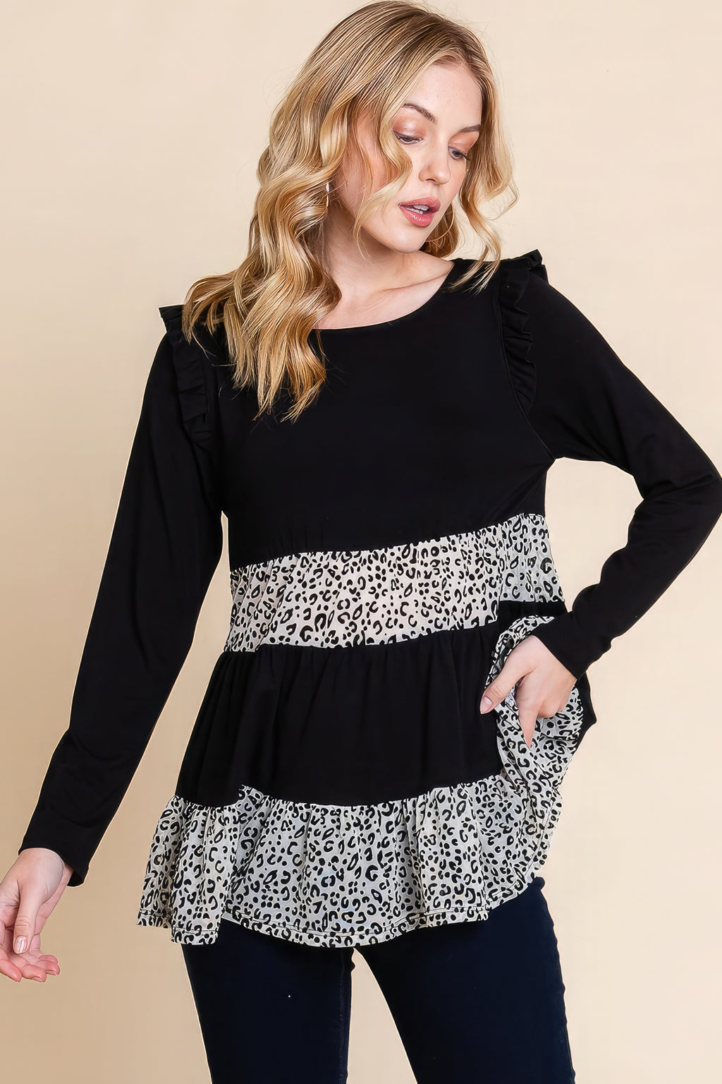 Solid Tiered Fashion Top-Product Type | Naughty Smile Fashion
