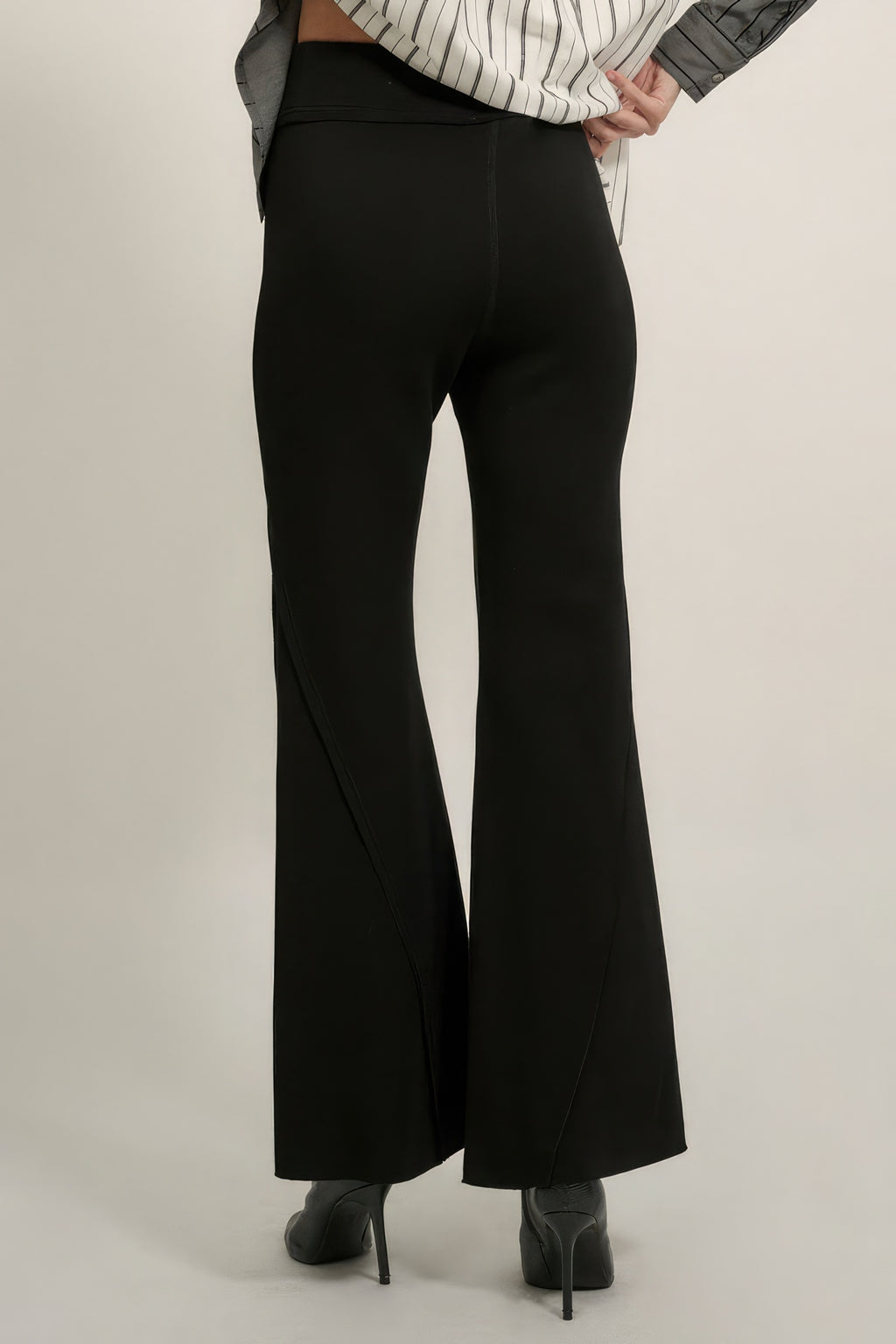 Solid Raw Edge Expose Seam Flare Pants-Product Type | Naughty Smile Fashion