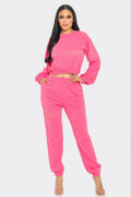 Terry Mesh & Rhinestone Detail Set-Product Type | Naughty Smile Fashion