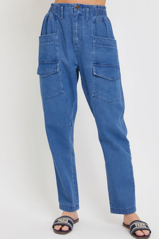 Denim Jogger Pants – blue, fashion, women style