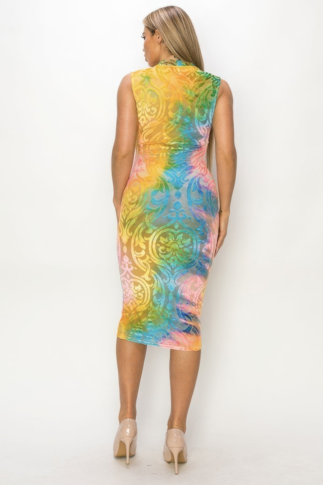 Velvet Burn Out Pattern Sexy Midi Dress-Product Type | Naughty Smile Fashion
