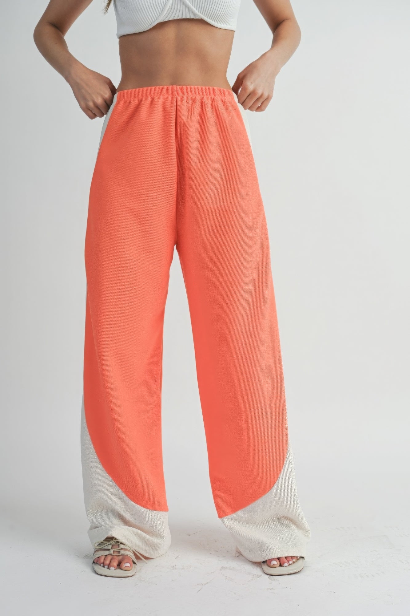 Two Toned Wide Leg Pants-Product Type | Naughty Smile Fashion