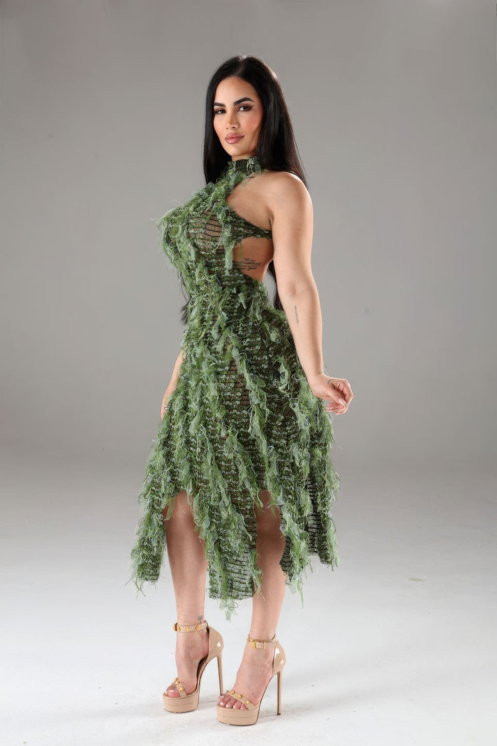 Halter Ruffled Dress-Product Type | Naughty Smile Fashion
