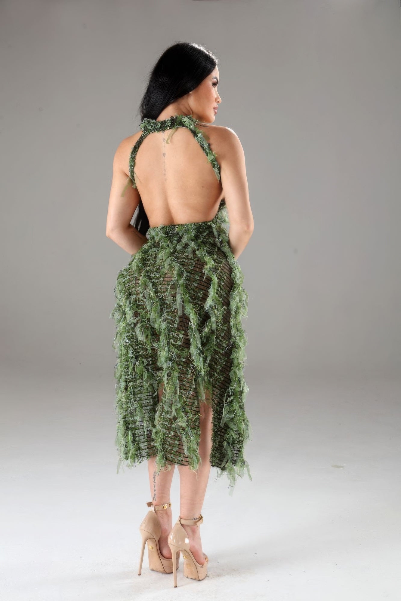 Halter Ruffled Dress-Product Type | Naughty Smile Fashion