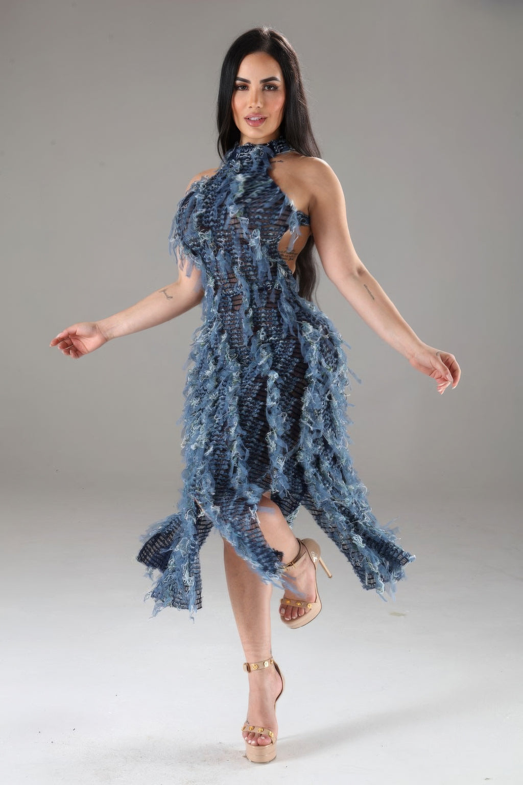 Halter Ruffled Dress-Product Type | Naughty Smile Fashion
