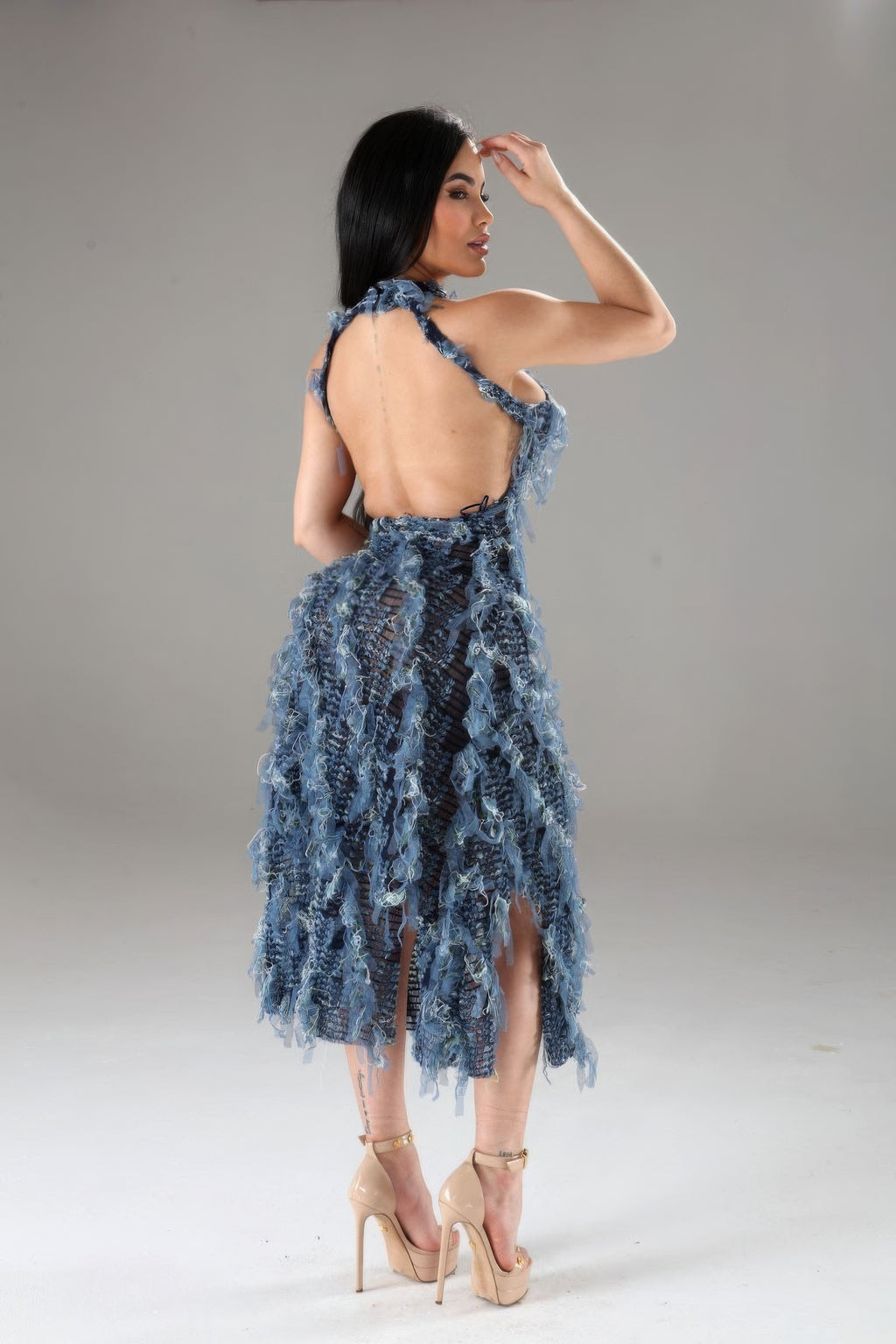 Halter Ruffled Dress-Product Type | Naughty Smile Fashion