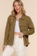 Button Down Cotton Denim Shacket-Product Type | Naughty Smile Fashion