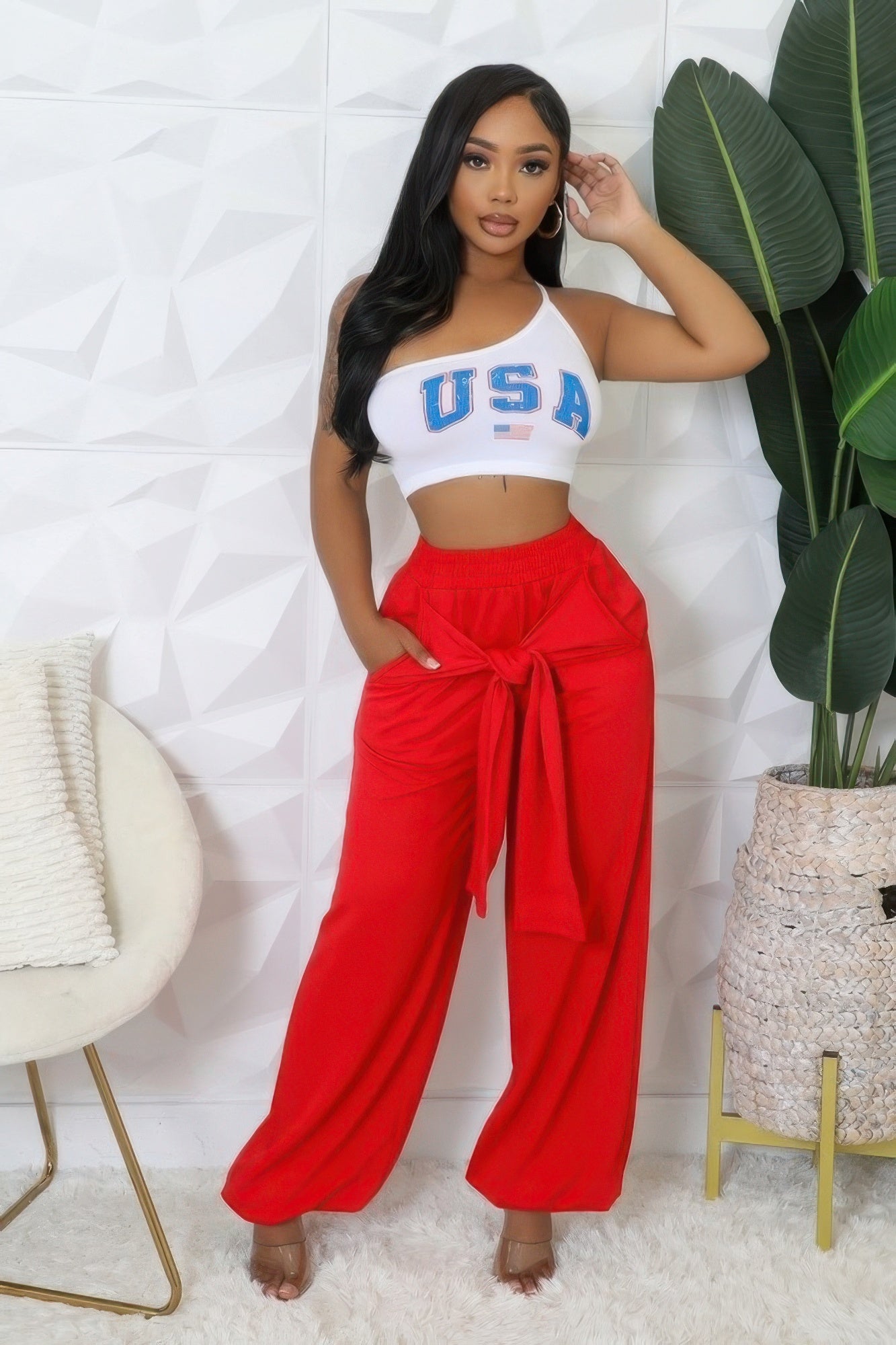 High-waisted Stretch Pants-Product Type | Naughty Smile Fashion