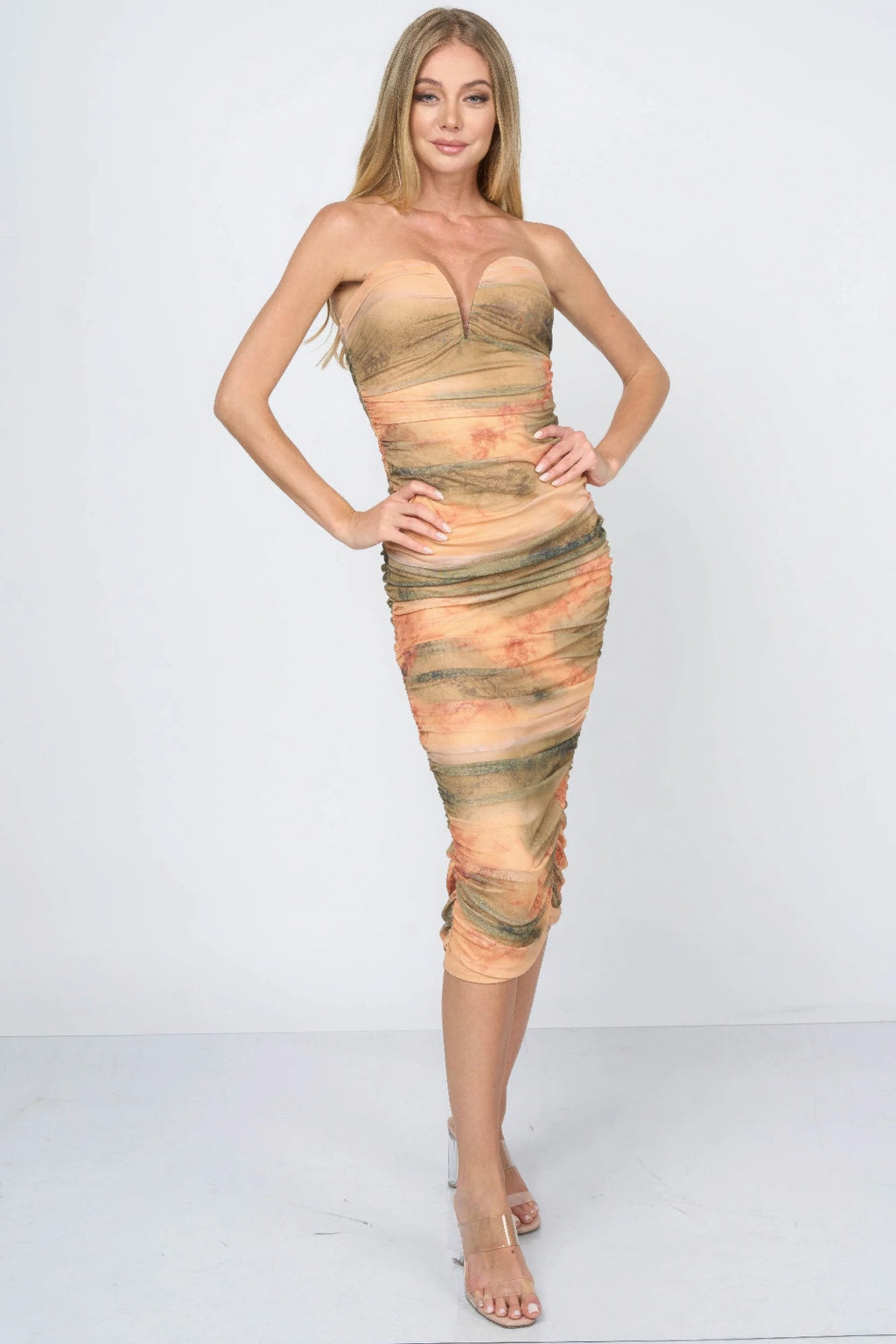 Tie dey printed mesh mini dress-Product Type | Naughty Smile Fashion