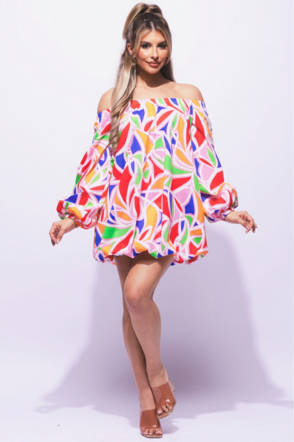 Off Shoulder Bubble Dress-Product Type | Naughty Smile Fashion