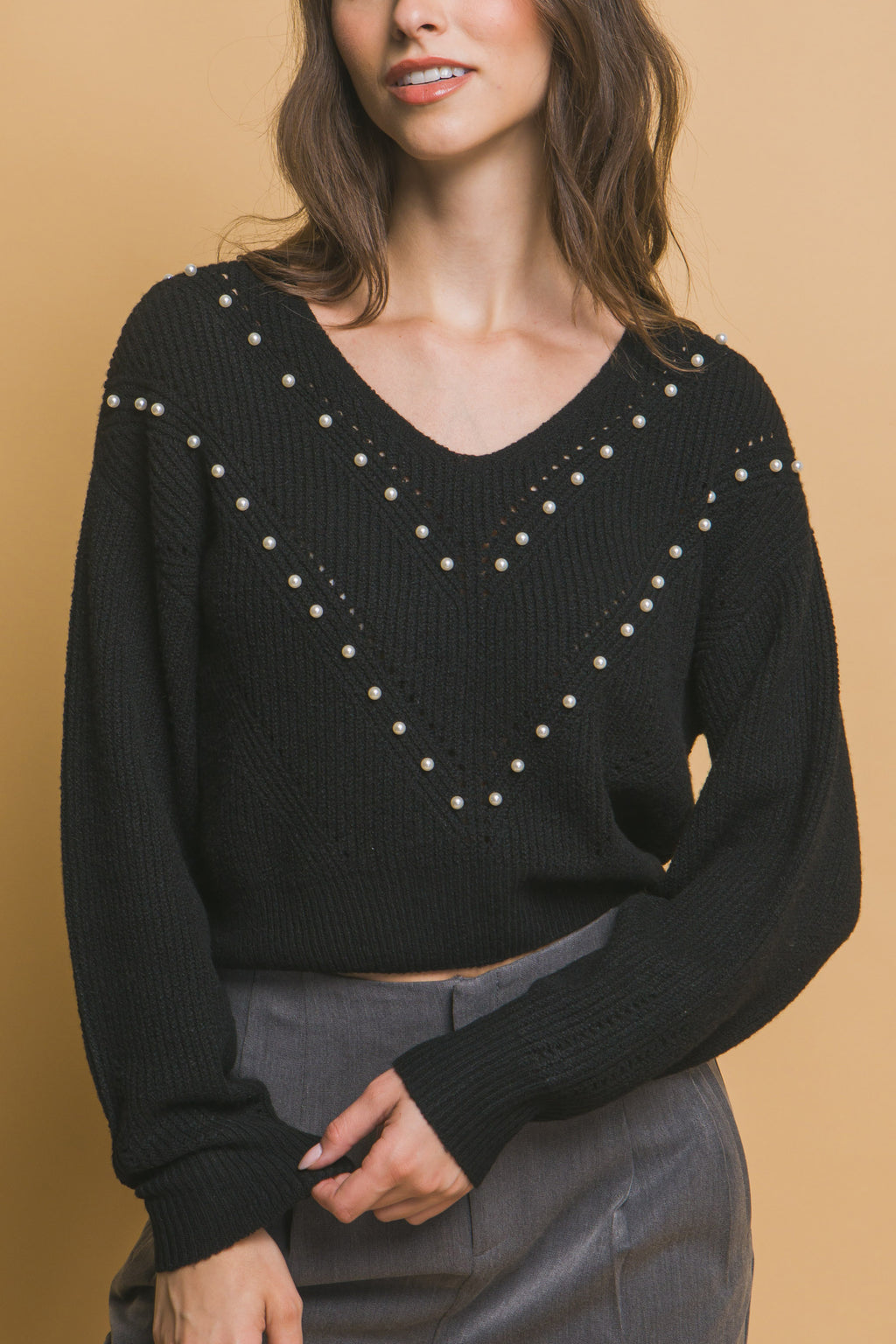 Pearl details sweater-Product Type | Naughty Smile Fashion