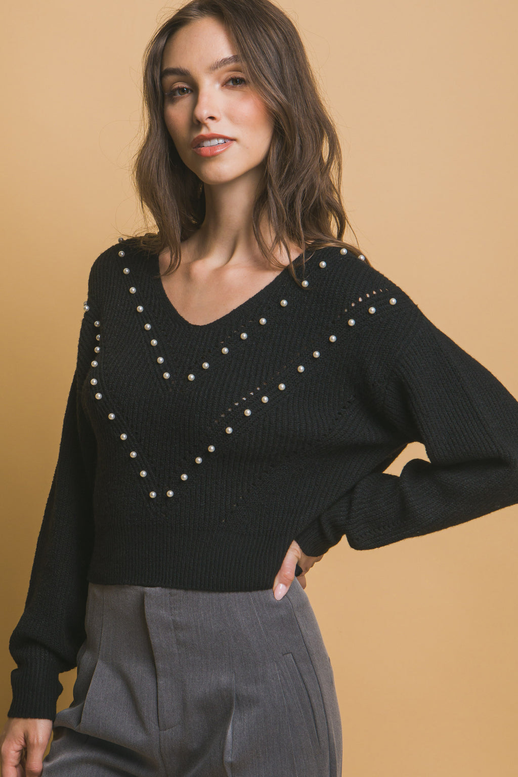 Pearl details sweater-Product Type | Naughty Smile Fashion