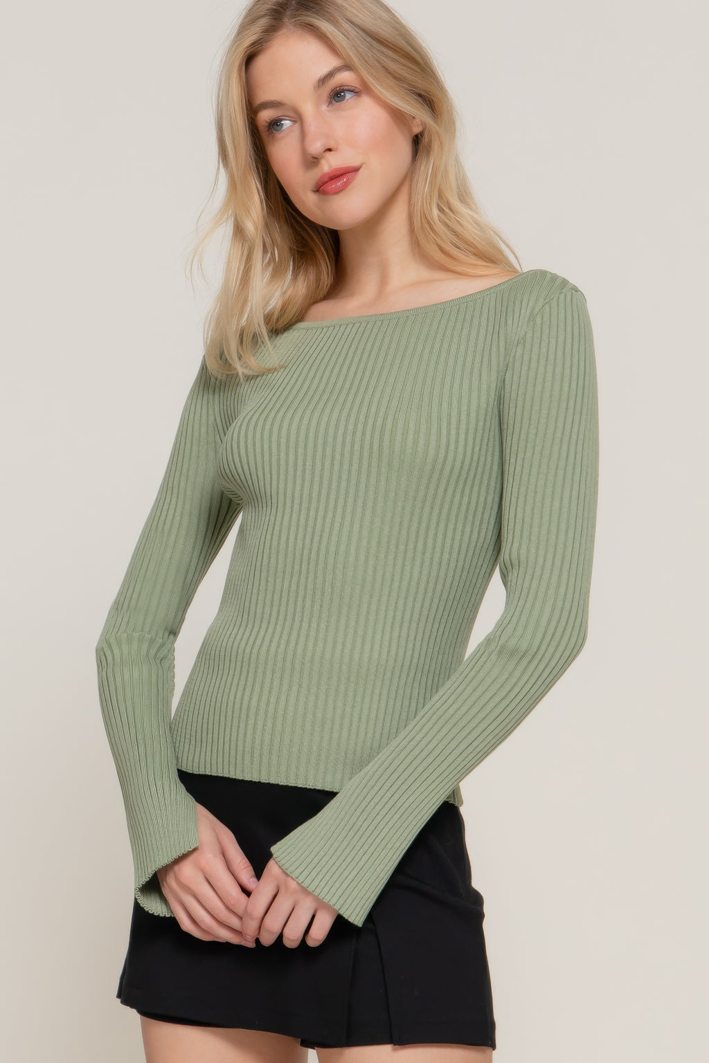 Long Sleeve Boat Neck Sweater-Product Type | Naughty Smile Fashion