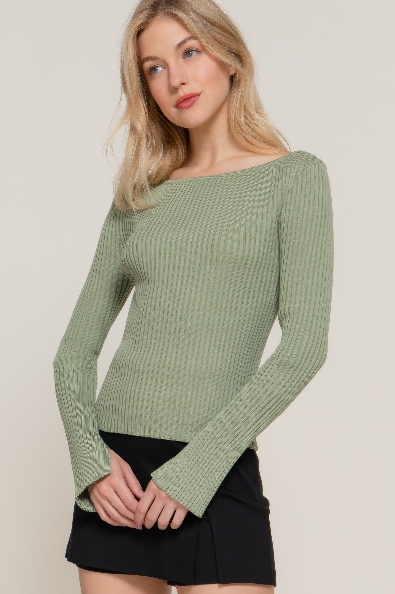 Long Sleeve Boat Neck Sweater-Product Type | Naughty Smile Fashion