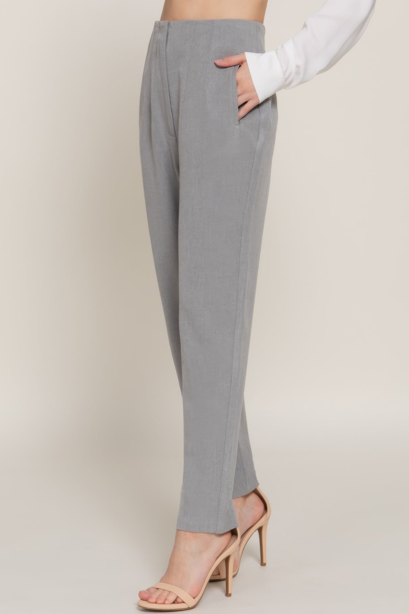 High Waist Pintuck Detail Long Pants-Product Type | Naughty Smile Fashion
