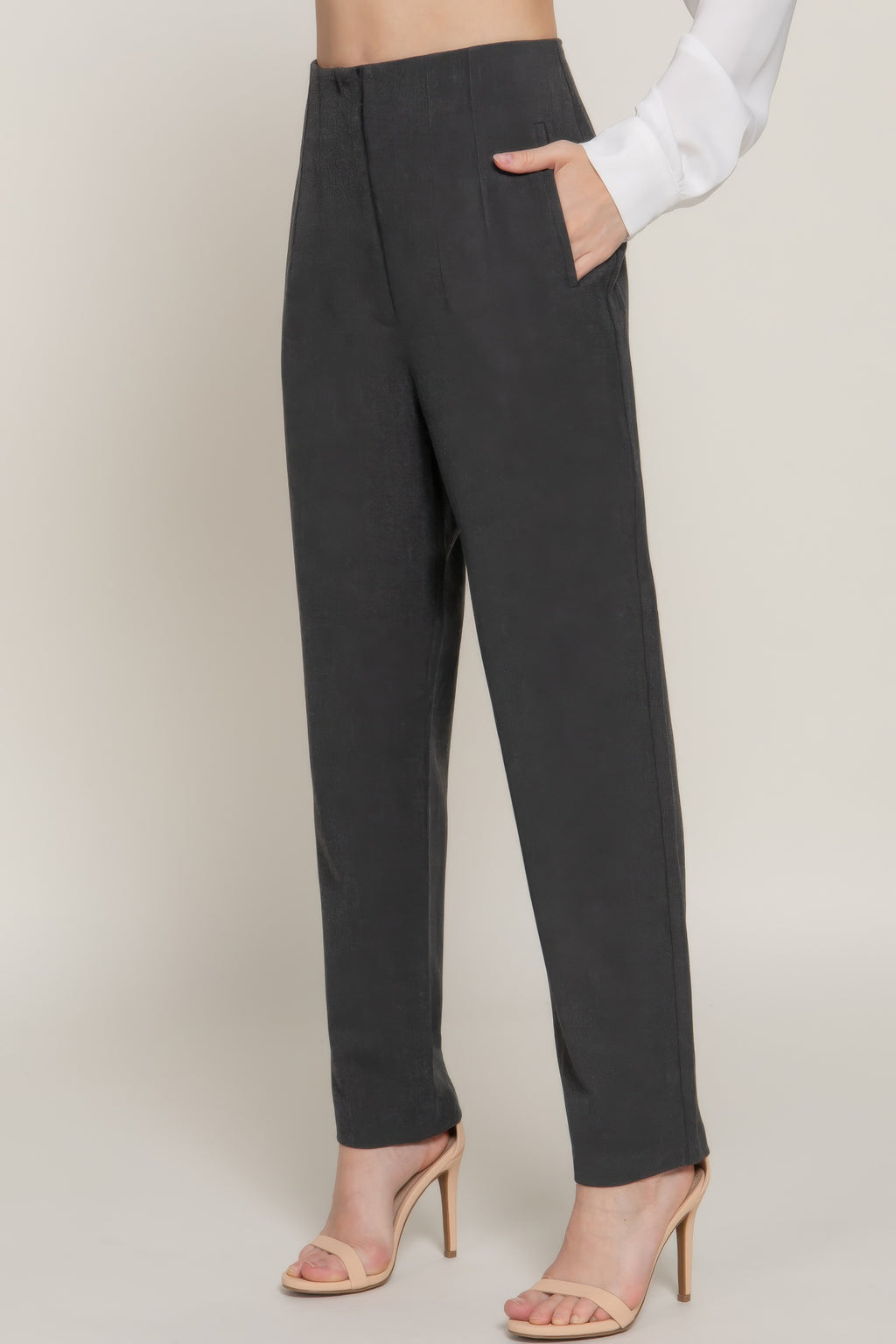High Waist Pintuck Detail Long Pants-Product Type | Naughty Smile Fashion