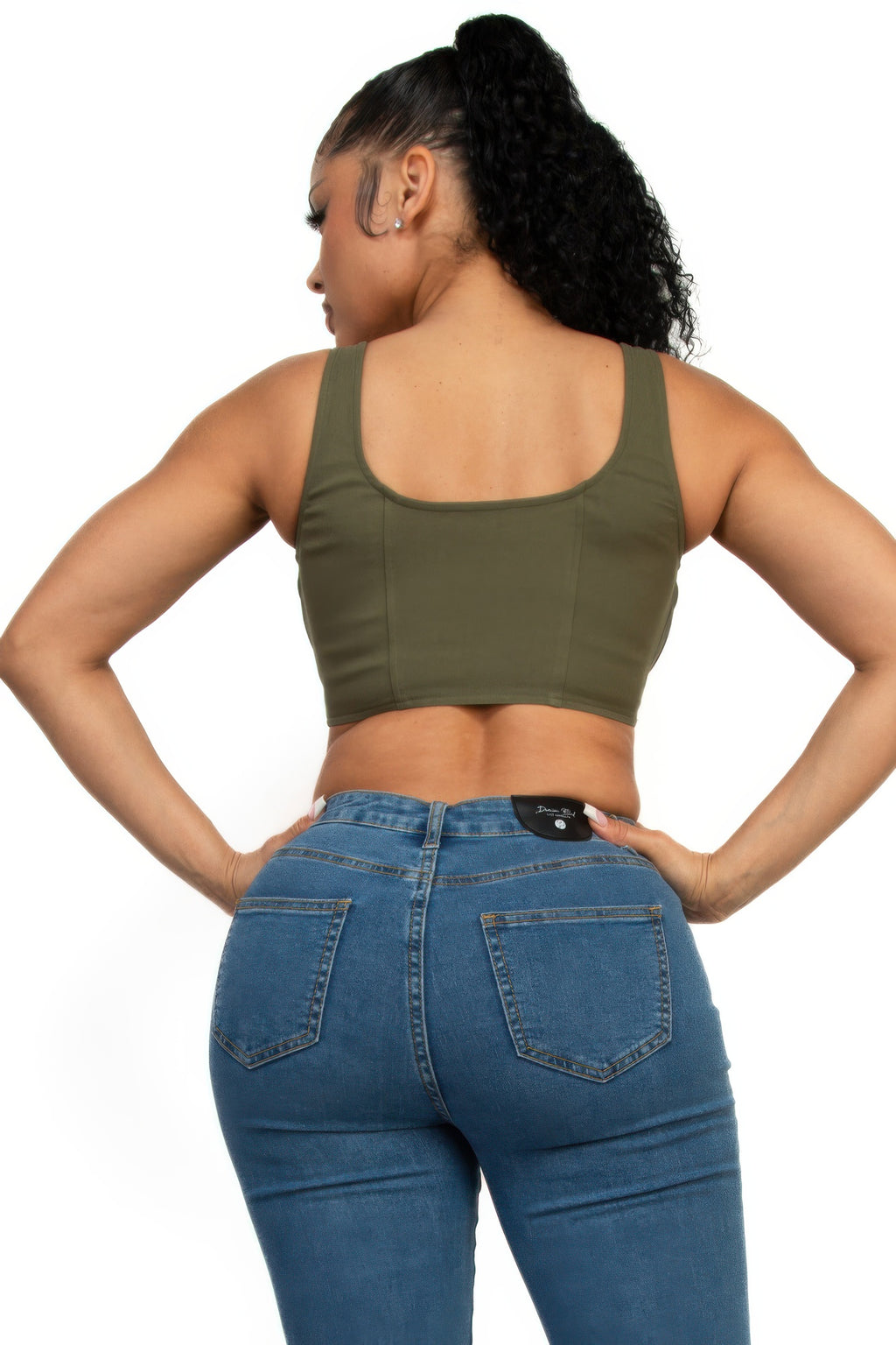 Zip-up square neck crop top-Product Type | Naughty Smile Fashion
