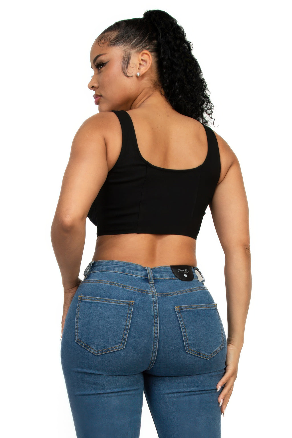 Zip-up square neck crop top-Product Type | Naughty Smile Fashion