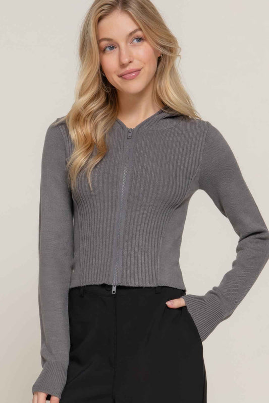 New Arrival – 2-way zip closure sweater hoodie cardigan – New Arrival Now Live