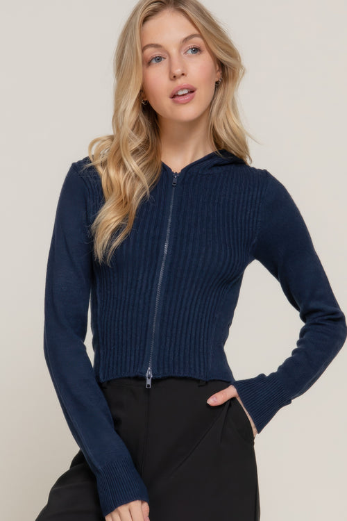 2-way zip closure sweater hoodie cardigan-Product Type | Naughty Smile Fashion