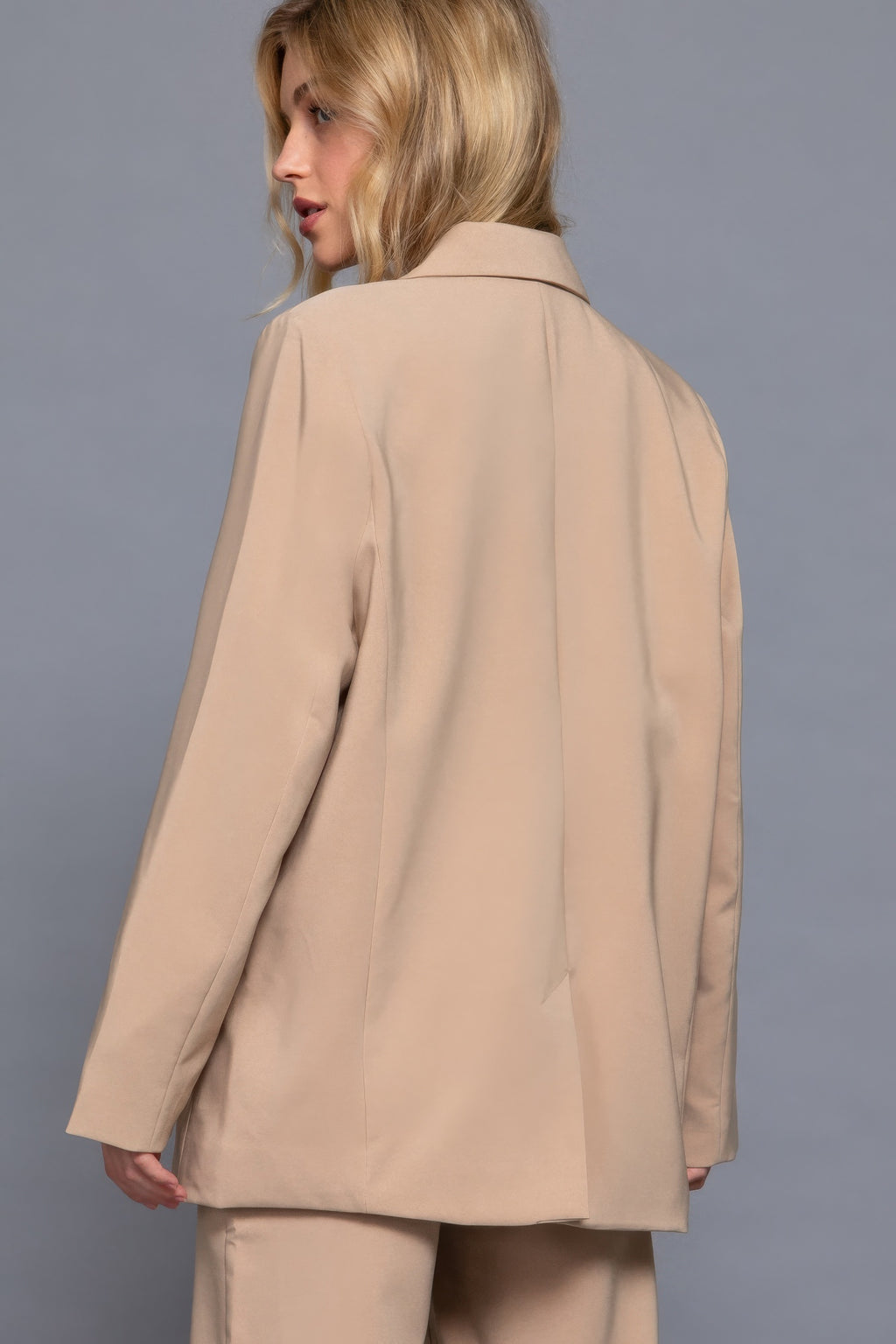 Long slv front button closure blazer-Product Type | Naughty Smile Fashion