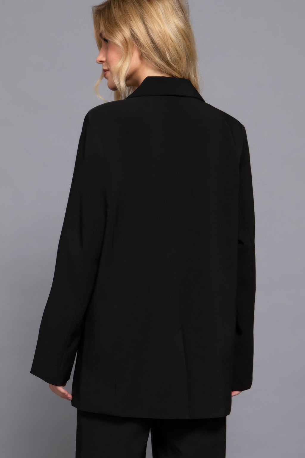 Long slv front button closure blazer-Product Type | Naughty Smile Fashion