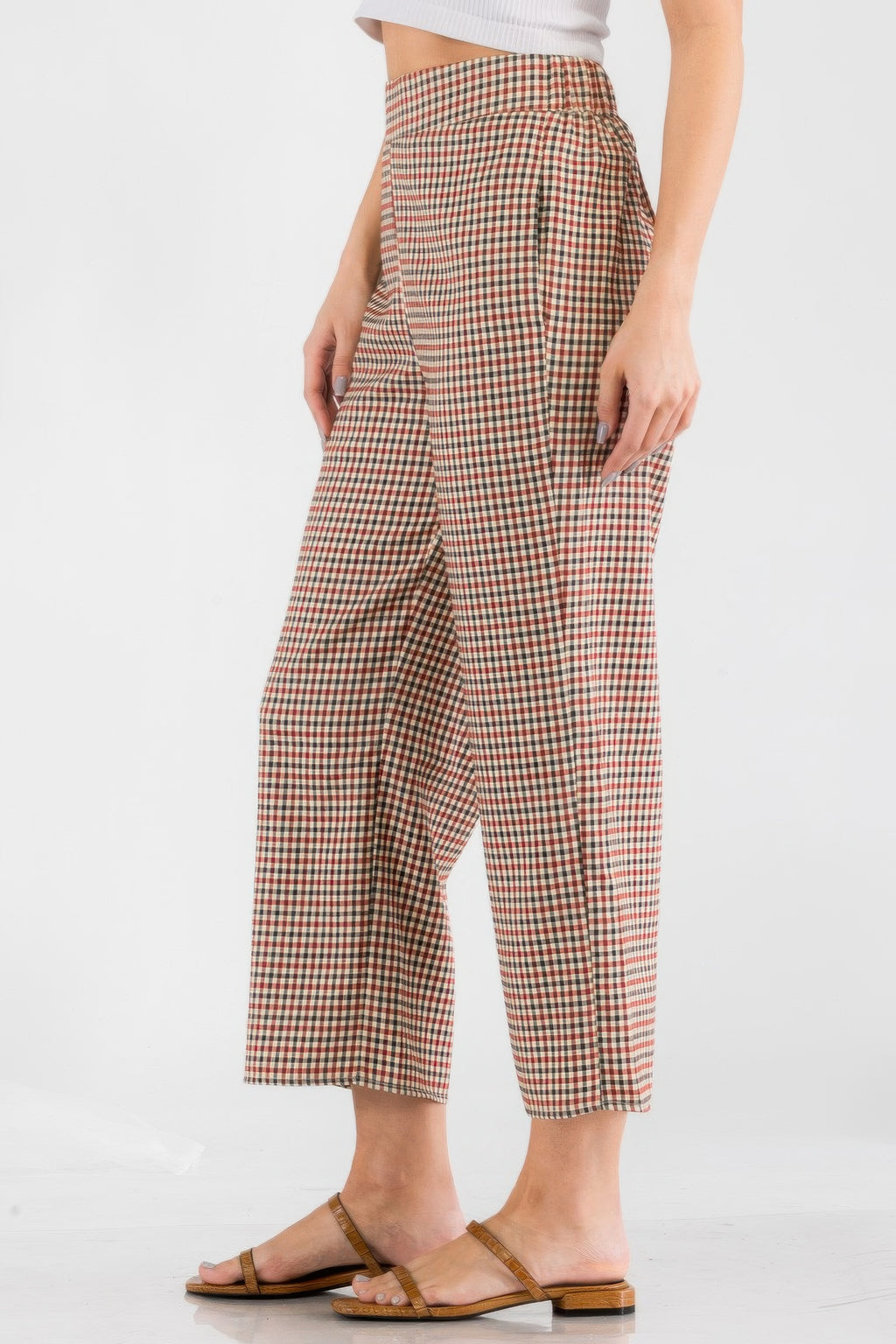 Gingham High Waist Pants-Product Type | Naughty Smile Fashion